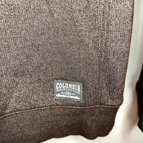 Columbia Brown Sweatshirt Crewneck Long Sleeve Cotton Blend Size S - Picture 2 of 6